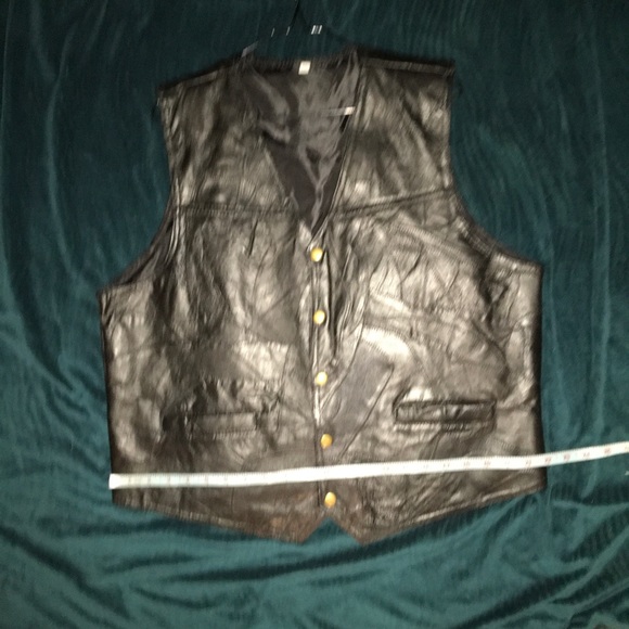 Vintage Leather Vest XL (runs small) BLACK - Picture 7 of 7